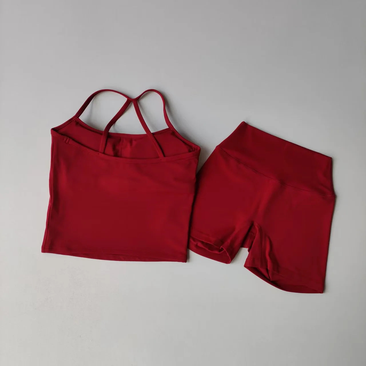 Conjunto de Yoga para Academia: Top Halter, Shorts de Cintura Alta