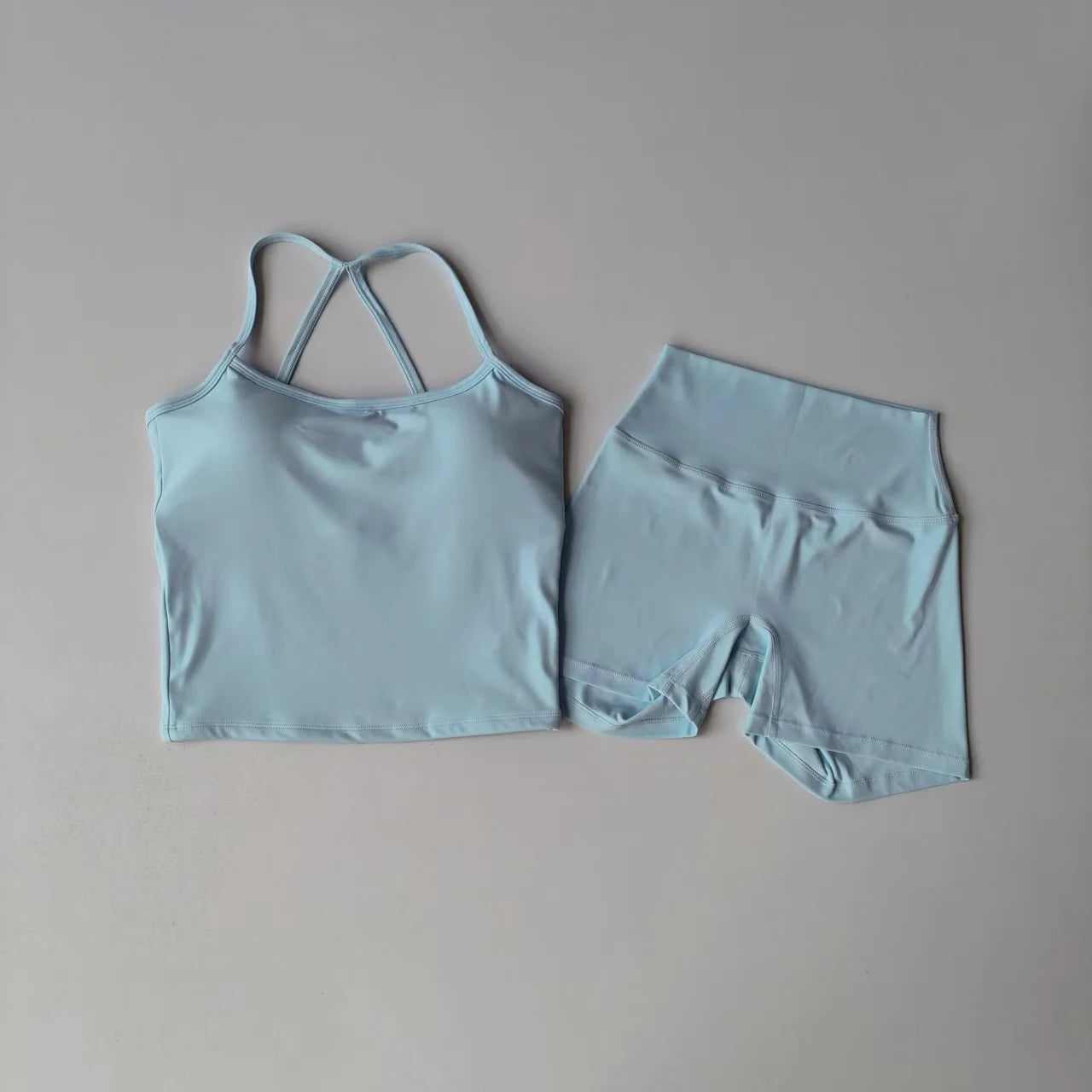 Conjunto de Yoga para Academia: Top Halter, Shorts de Cintura Alta