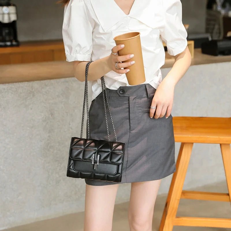 Bolsa Lingge, bolsa com corrente, bolsa de ombro única, - Avantche Ofc