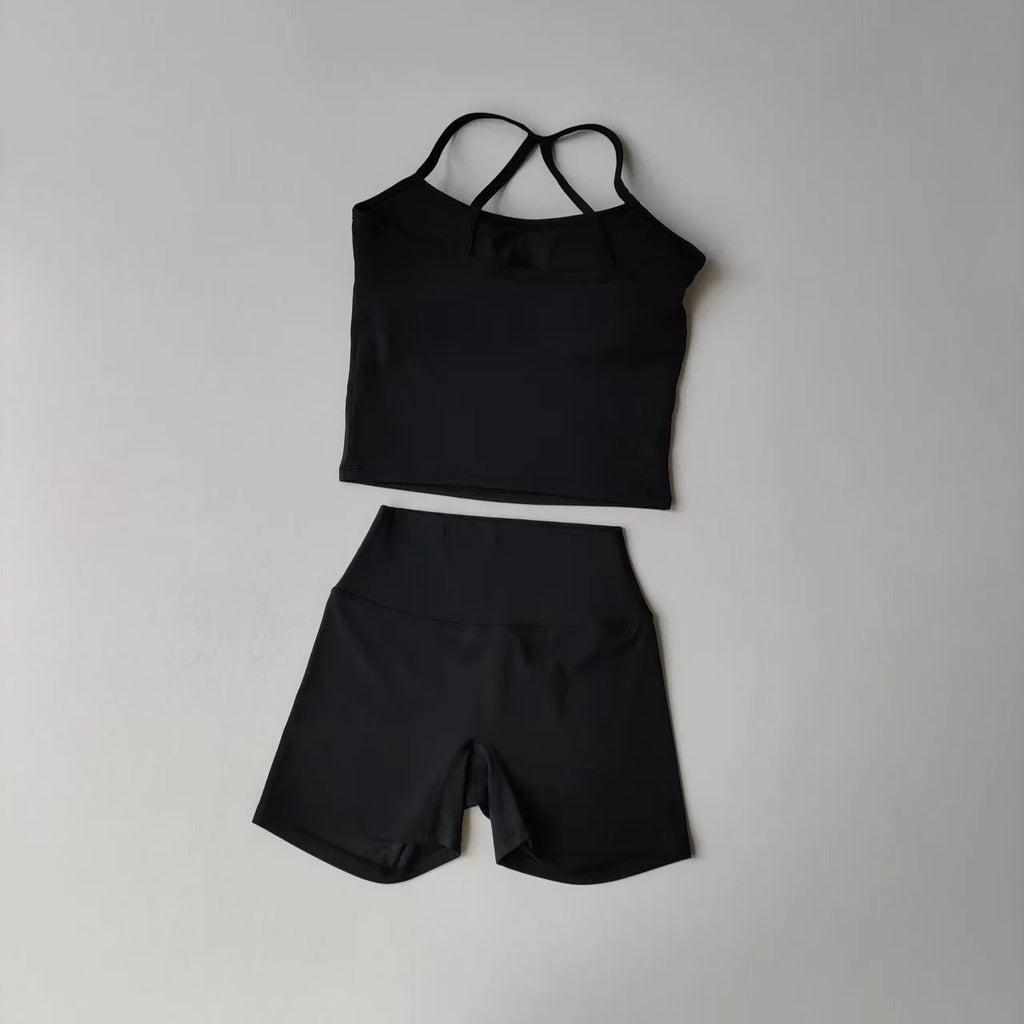 Conjunto de Yoga para Academia: Top Halter, Shorts de Cintura Alta - Avantche Ofc