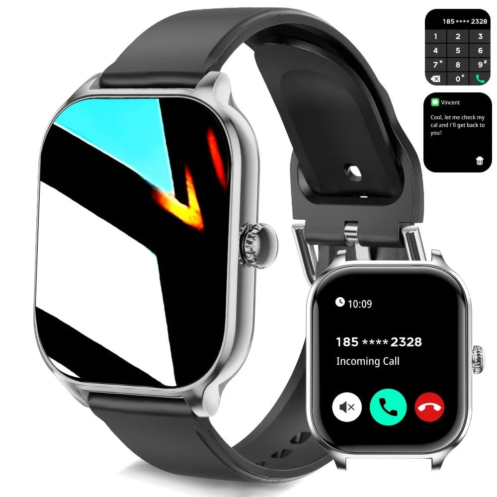 LAXASFIT 2025 Novo Smartwatch H9 com Chamadas Bluetooth Pulseira Fitness Personalizável. - Avantche Ofc