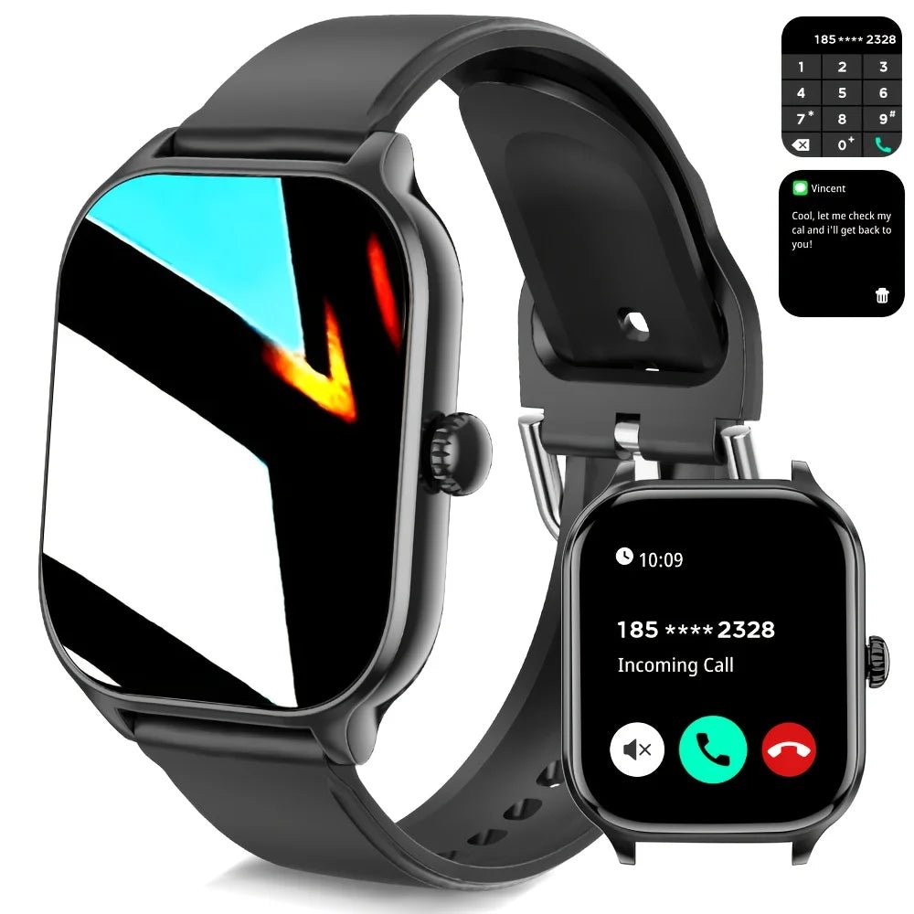 LAXASFIT 2025 Novo Smartwatch H9 com Chamadas Bluetooth Pulseira Fitness Personalizável. - Avantche Ofc