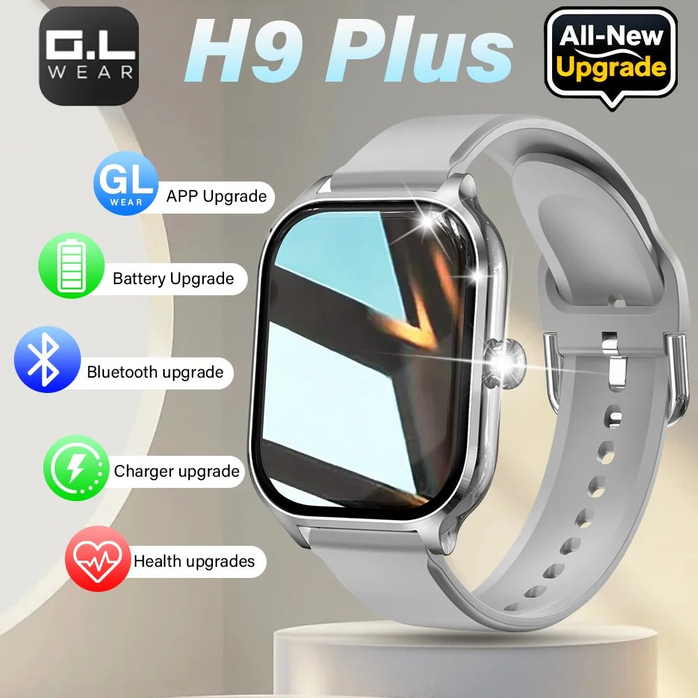 LAXASFIT 2025 Novo Smartwatch H9 com Chamadas Bluetooth Pulseira Fitness Personalizável. - Avantche Ofc