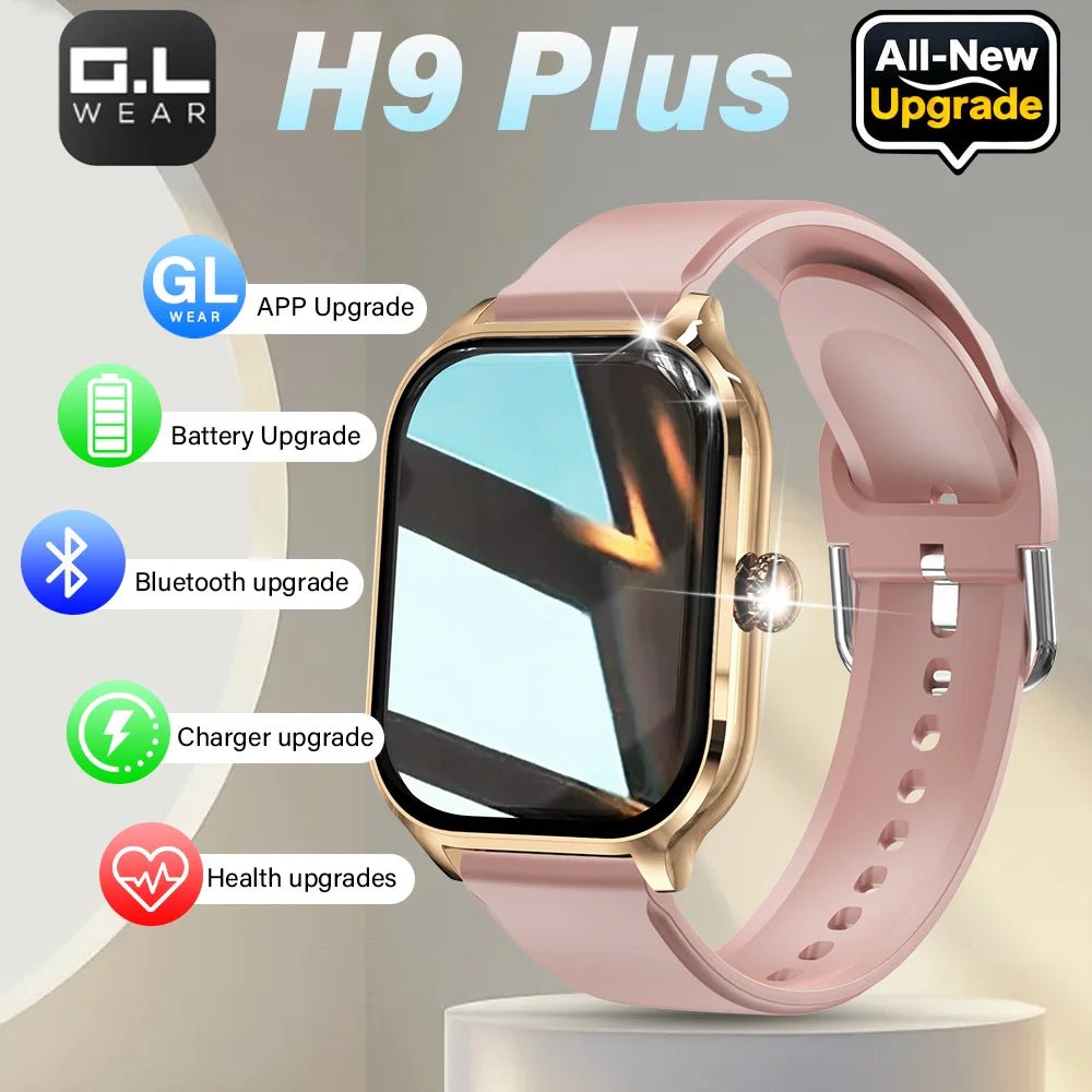 LAXASFIT 2025 Novo Smartwatch H9 com Chamadas Bluetooth Pulseira Fitness Personalizável. - Avantche Ofc